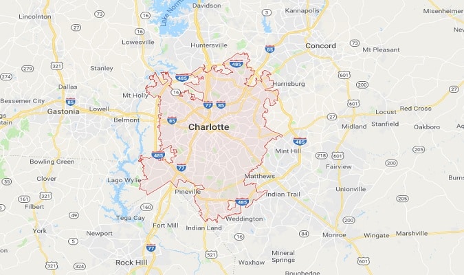Mapa de Charlotte