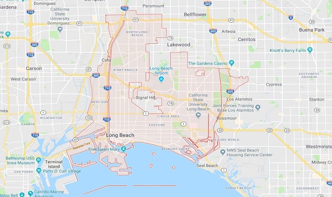 Mapa de Long Beach