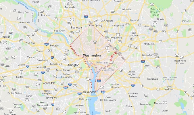 Mapa de Washington DC