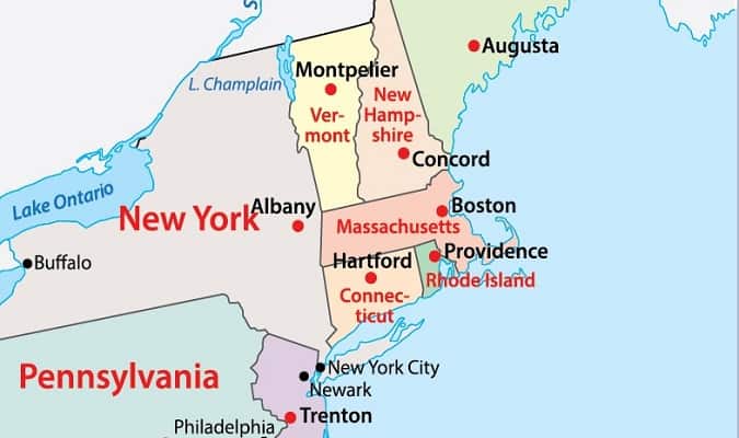 Massachusetts Mapa